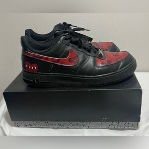 Nike Air Force 1 Low Comme des Garçons CDG Black Red US 8 EU 41